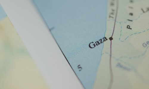 map of Israel and Gaza