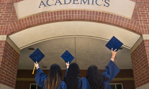 photo of graduates at university